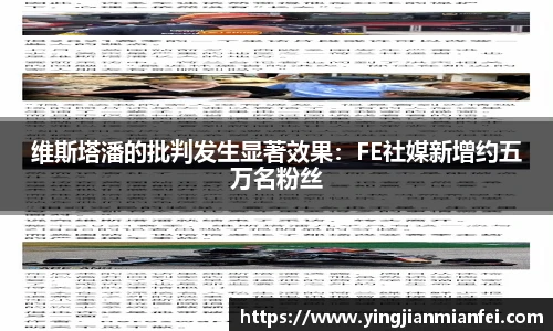 维斯塔潘的批判发生显著效果：FE社媒新增约五万名粉丝